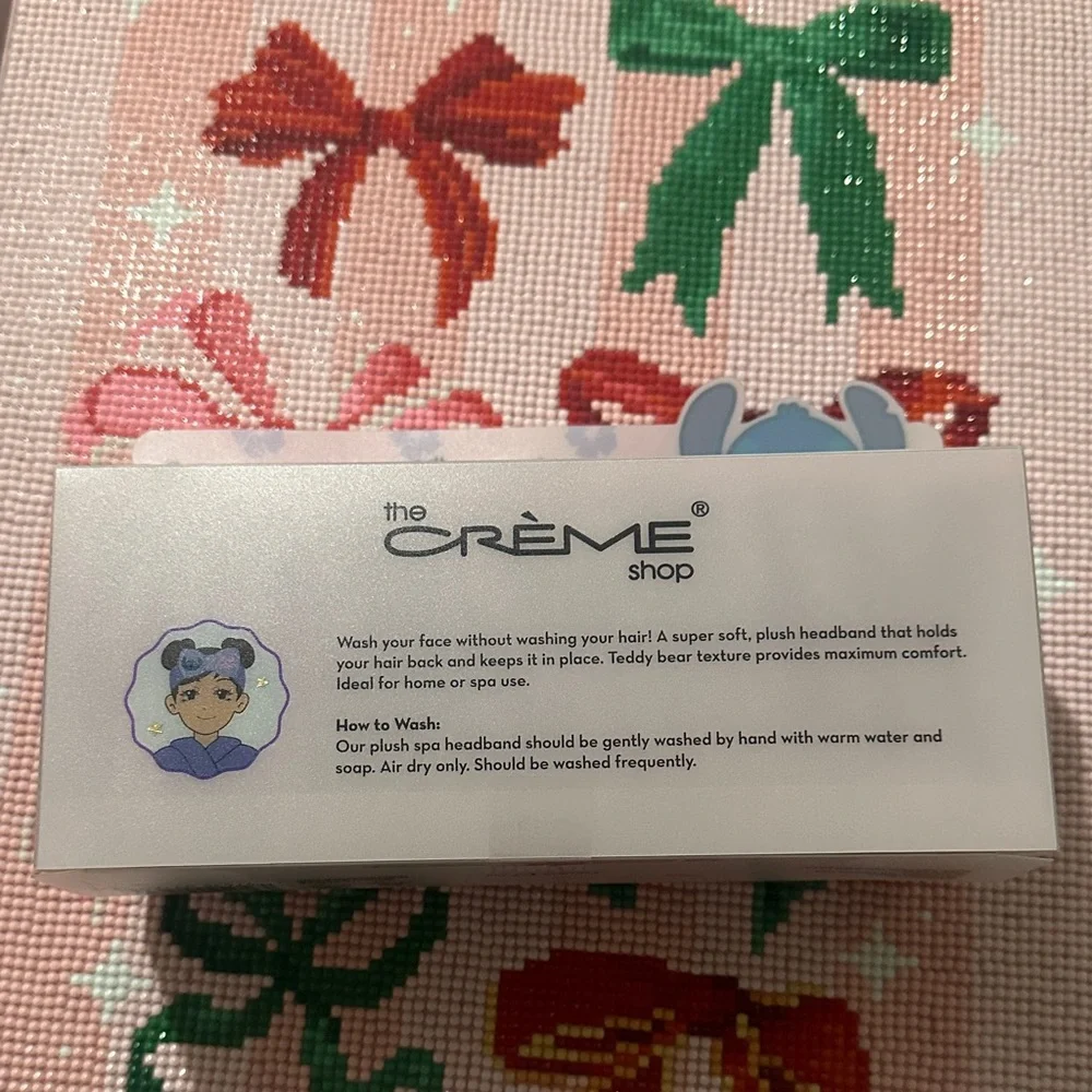 The Crème Shop Plush Spa Teddy Headband - Gray